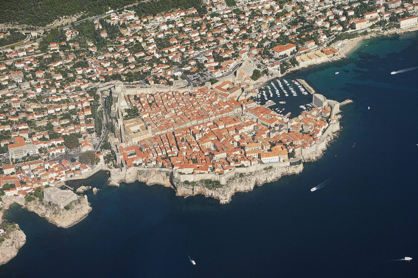 Dubrovnik's old town from the air