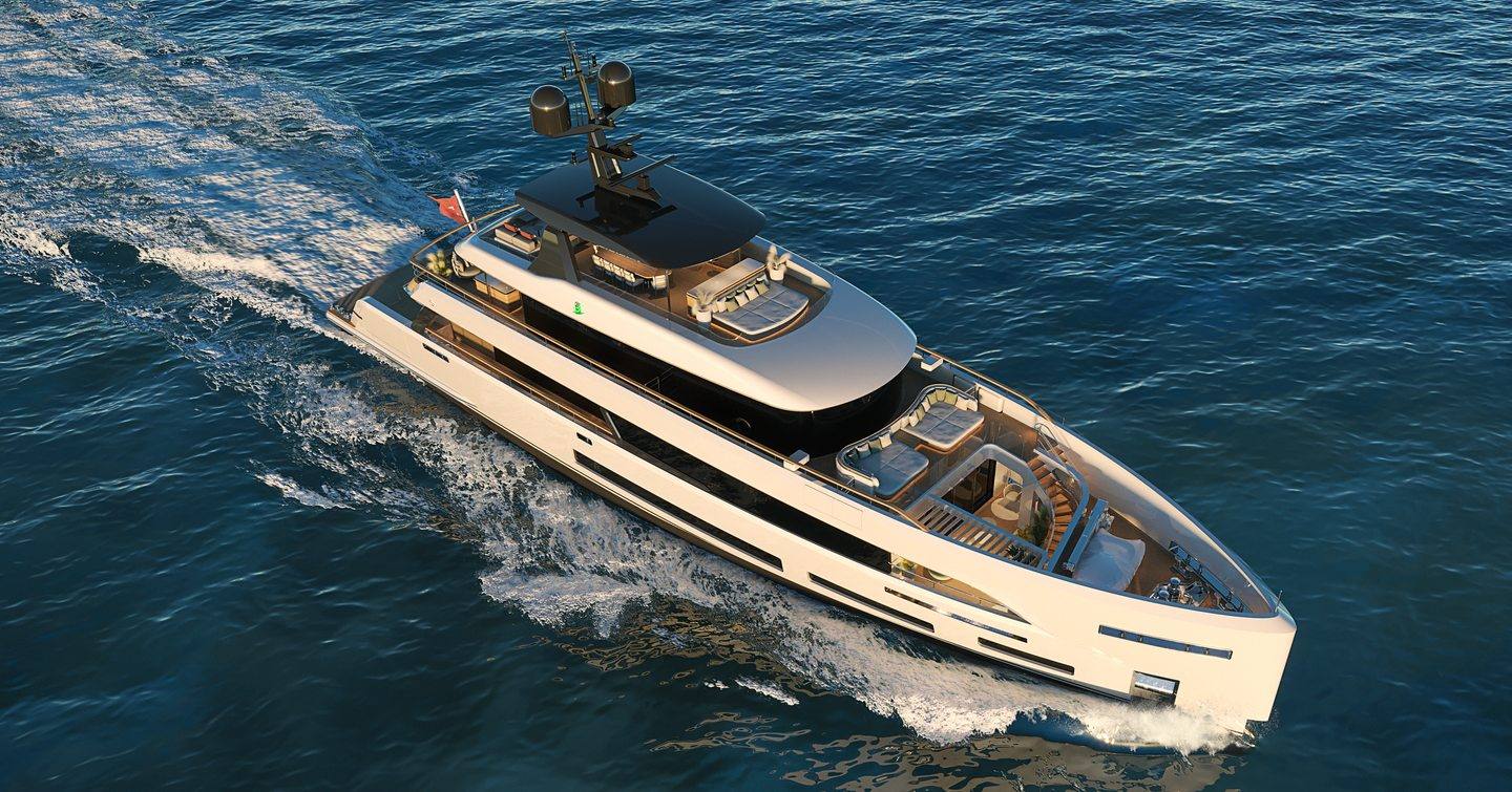 The first Sirena 42M underway after her July 2026 launch